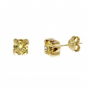 Gold earrings 10kt, 11-5BO